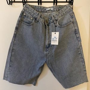 Longline Denim Shorts